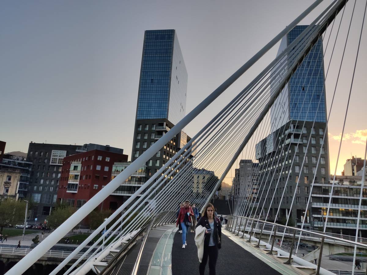 Bilbao and Calatrava bridge