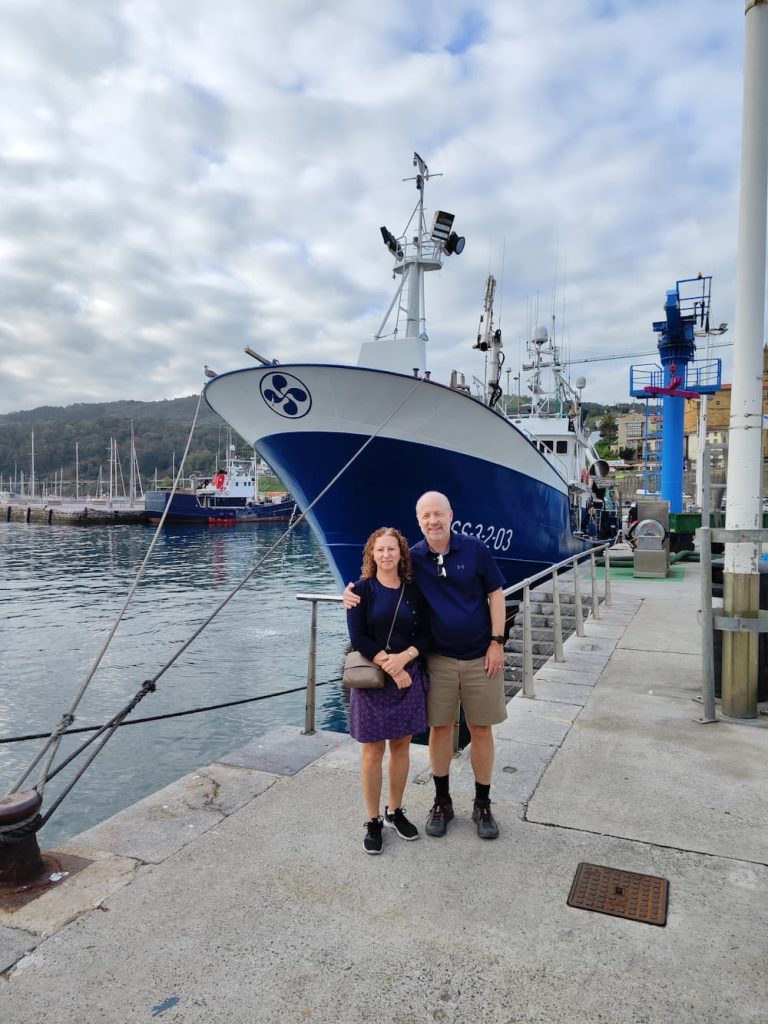 Couple on a boat in Getaria