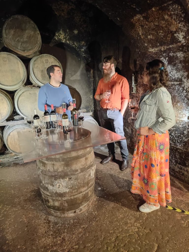 Carlos explaining wine.