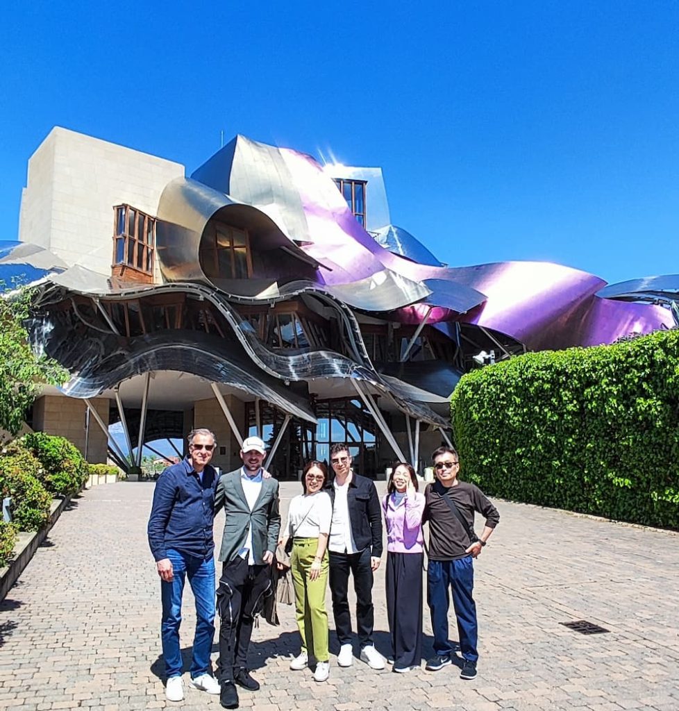 Marques de Riscal winery with people