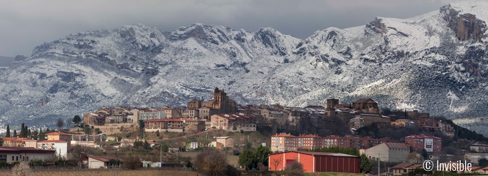 Rioja Sierra Cantabria covered with snow
